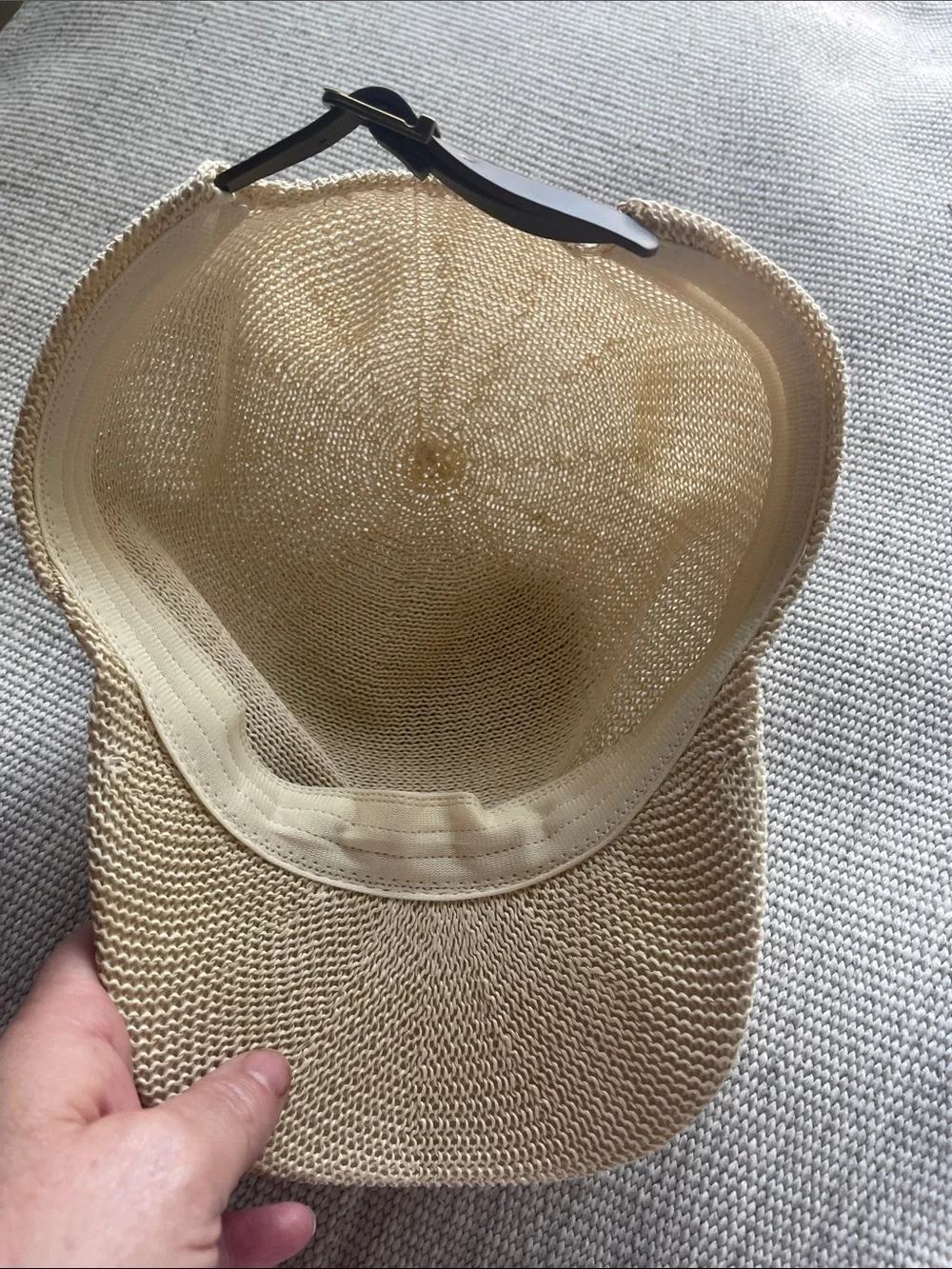Breathable Beige Woven Baseball Cap - Men Accessories